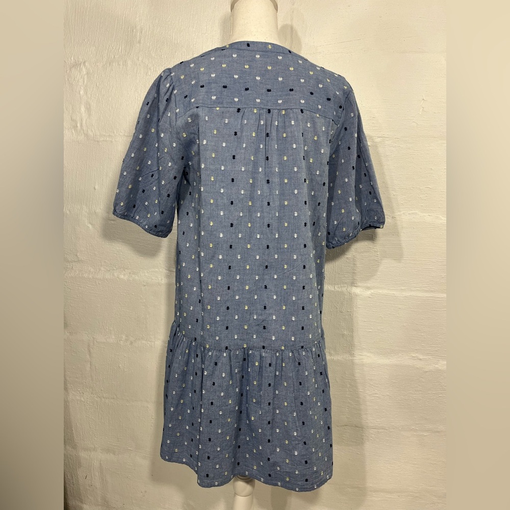 LOFT CLIP CHAMBRAY TIERED SWING DRESS NEW WITH TAG (a310) - Picture 11 of 14